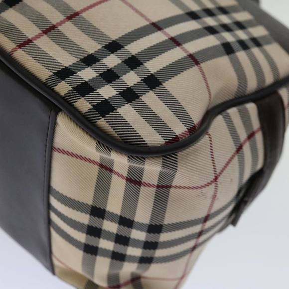 BURBERRY Nova Check Hand Bag Nylon Beige Auth mr097 - Picture 15 of 16